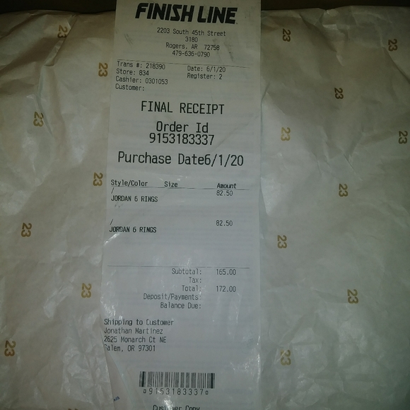 JORDAN SPACE JAM SIX RINGS - Picture 3 of 3